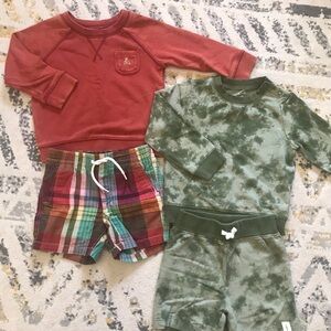 Box of assorted 18-24mo baby boys clothes for summer/fall